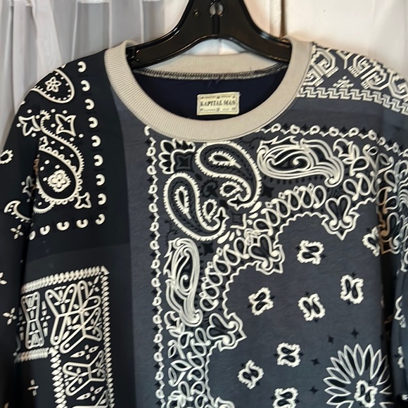Kapital Bandana Bivouac Crewneck Sweatshirt Men’s Size (2) Medium Pullover